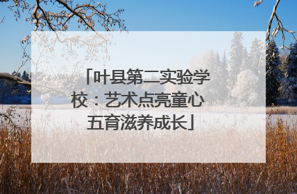 叶县第二实验学校：艺术点亮童心 五育滋养成长