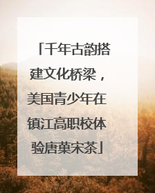 千年古韵搭建文化桥梁，美国青少年在镇江高职校体验唐菓宋茶