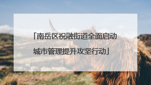 南岳区祝融街道全面启动城市管理提升攻坚行动