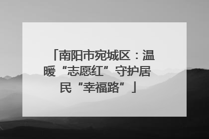 南阳市宛城区：温暖“志愿红”守护居民“幸福路”