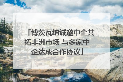 博茨瓦纳诚邀中企共拓非洲市场 与多家中企达成合作协议