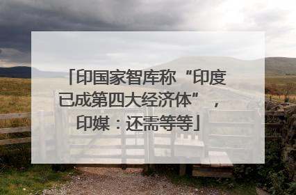 印国家智库称“印度已成第四大经济体”，印媒：还需等等