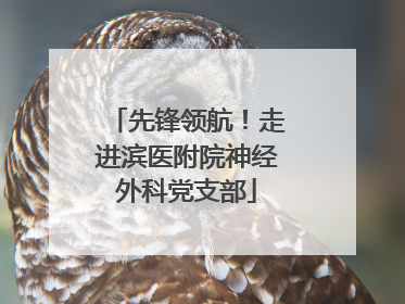 先锋领航！走进滨医附院神经外科党支部