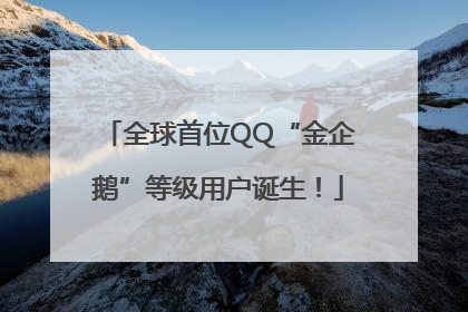 全球首位QQ“金企鹅”等级用户诞生！