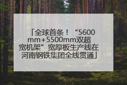 全球首条！“5600mm+5500mm双超宽机架”宽厚板生产线在河南钢铁集团全线贯通