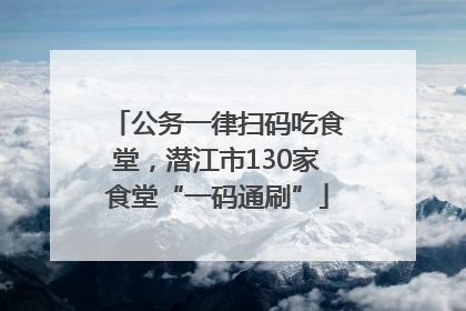 公务一律扫码吃食堂，潜江市130家食堂“一码通刷”