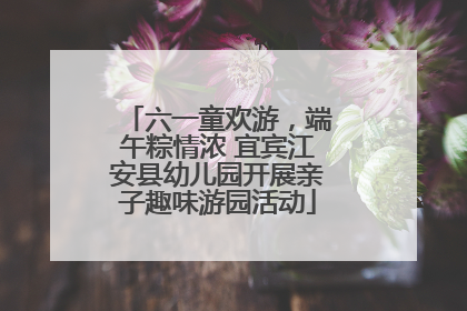 六一童欢游，端午粽情浓 宜宾江安县幼儿园开展亲子趣味游园活动