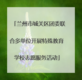 兰州市城关区团委联合多单位开展特殊教育学校志愿服务活动