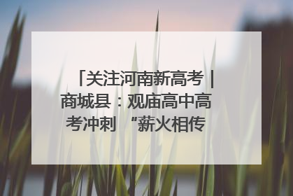 关注河南新高考｜商城县：观庙高中高考冲刺 “薪火相传”助力备考