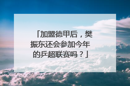 加盟德甲后，樊振东还会参加今年的乒超联赛吗？
