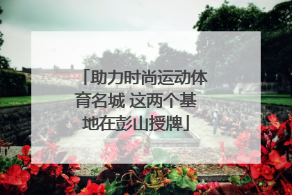 助力时尚运动体育名城 这两个基地在彭山授牌