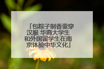 包粽子制香囊穿汉服 华裔大学生和外国留学生在南京体验中华文化