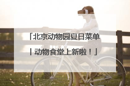 北京动物园夏日菜单丨动物食堂上新啦！