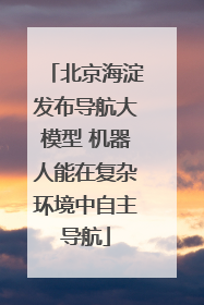 北京海淀发布导航大模型 机器人能在复杂环境中自主导航