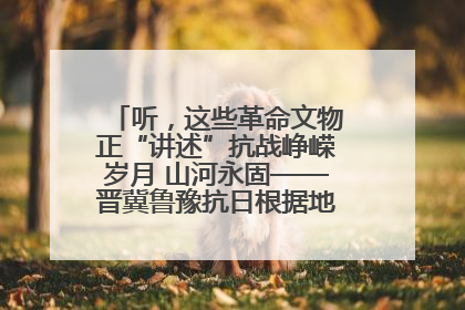 听，这些革命文物正“讲述”抗战峥嵘岁月 山河永固——晋冀鲁豫抗日根据地革命文物展开展