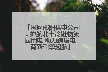 国网邵阳供电公司：护航北丰冷链物流园用电 助力跨境电商新引擎起航