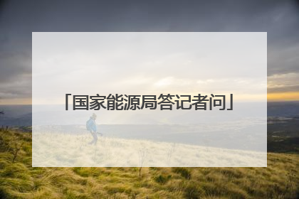 国家能源局答记者问