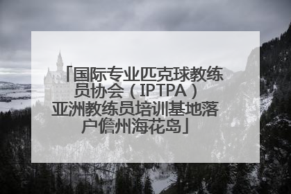 国际专业匹克球教练员协会（IPTPA）亚洲教练员培训基地落户儋州海花岛