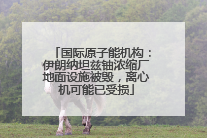 国际原子能机构：伊朗纳坦兹铀浓缩厂地面设施被毁，离心机可能已受损