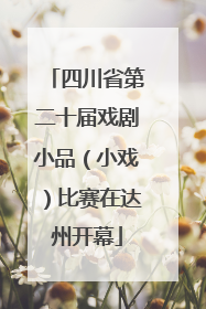 四川省第二十届戏剧小品（小戏）比赛在达州开幕