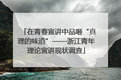 在青春宣讲中品咂“真理的味道”——浙江青年理论宣讲现状调查