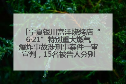 宁夏银川富洋烧烤店“6·21”特别重大燃气爆炸事故涉刑事案件一审宣判，15名被告人分别判刑六年至一年不等