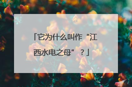 它为什么叫作“江西水电之母”？
