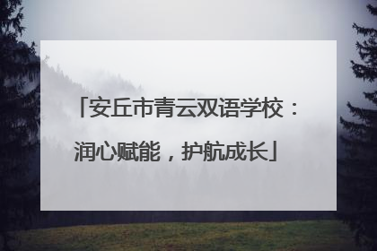 安丘市青云双语学校：润心赋能，护航成长