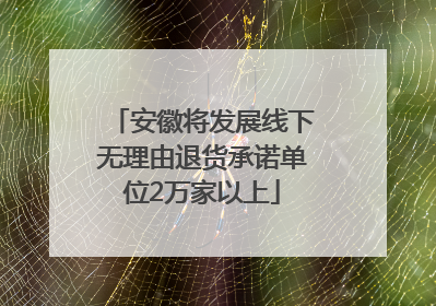 安徽将发展线下无理由退货承诺单位2万家以上