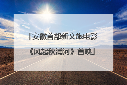 安徽首部新文旅电影《风起秋浦河》首映