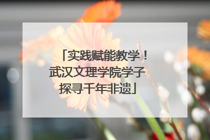 实践赋能教学！武汉文理学院学子探寻千年非遗