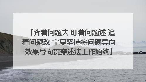 奔着问题去 盯着问题述 追着问题改 宁夏坚持将问题导向效果导向贯穿述法工作始终