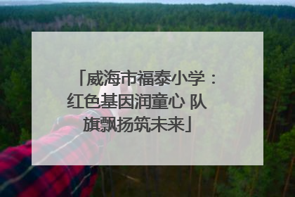 威海市福泰小学：红色基因润童心 队旗飘扬筑未来