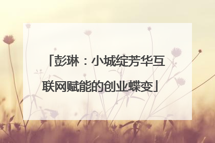 彭琳：小城绽芳华互联网赋能的创业蝶变