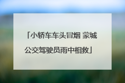 小轿车车头冒烟 蒙城公交驾驶员雨中相救