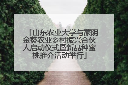 山东农业大学与蒙阴金葵农业乡村振兴合伙人启动仪式暨新品种蜜桃推介活动举行
