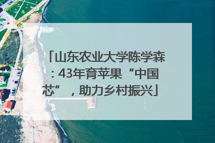山东农业大学陈学森：43年育苹果“中国芯”，助力乡村振兴