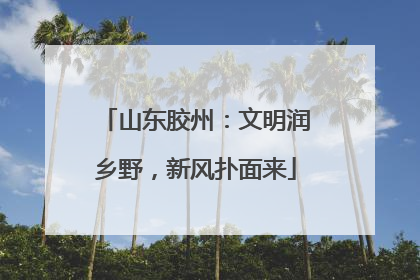 山东胶州：文明润乡野，新风扑面来