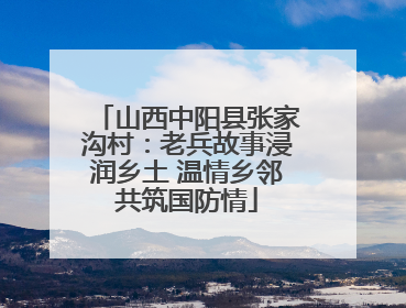 山西中阳县张家沟村：老兵故事浸润乡土 温情乡邻共筑国防情