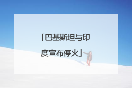 巴基斯坦与印度宣布停火