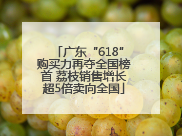 广东“618”购买力再夺全国榜首 荔枝销售增长超5倍卖向全国