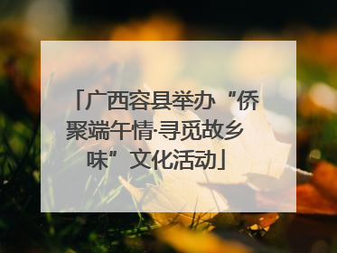 广西容县举办“侨聚端午情·寻觅故乡味”文化活动