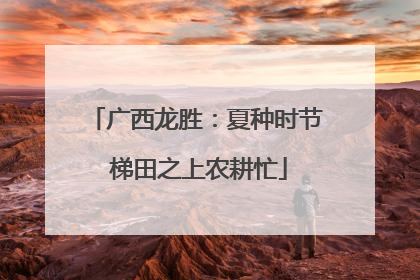 广西龙胜：夏种时节 梯田之上农耕忙