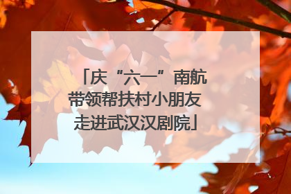 庆“六一”南航带领帮扶村小朋友走进武汉汉剧院