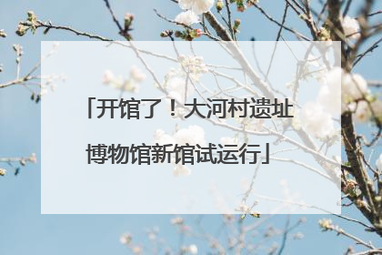 开馆了！大河村遗址博物馆新馆试运行