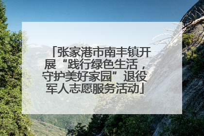 张家港市南丰镇开展“践行绿色生活，守护美好家园”退役军人志愿服务活动