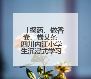 捣药、做香囊、卷艾条 四川内江小学生沉浸式学习中医药知识