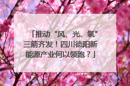 推动“风、光、氢”三箭齐发！四川德阳新能源产业何以领跑？