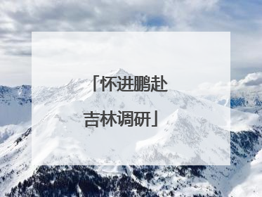 怀进鹏赴吉林调研