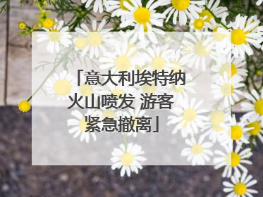 意大利埃特纳火山喷发 游客紧急撤离